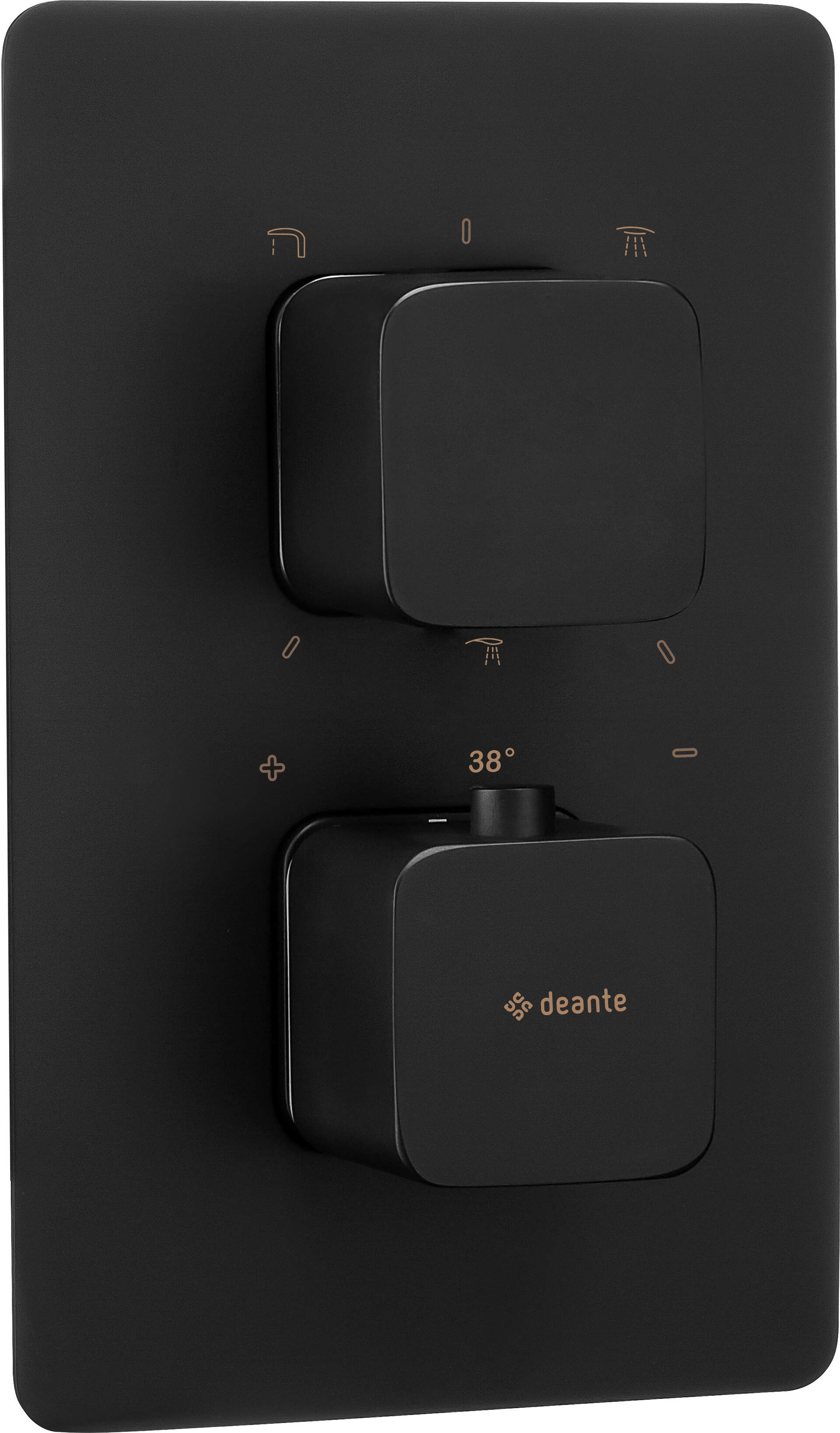 Deante Box rubinetto per vasca e doccia da incasso con termostato nero BXY_NECT