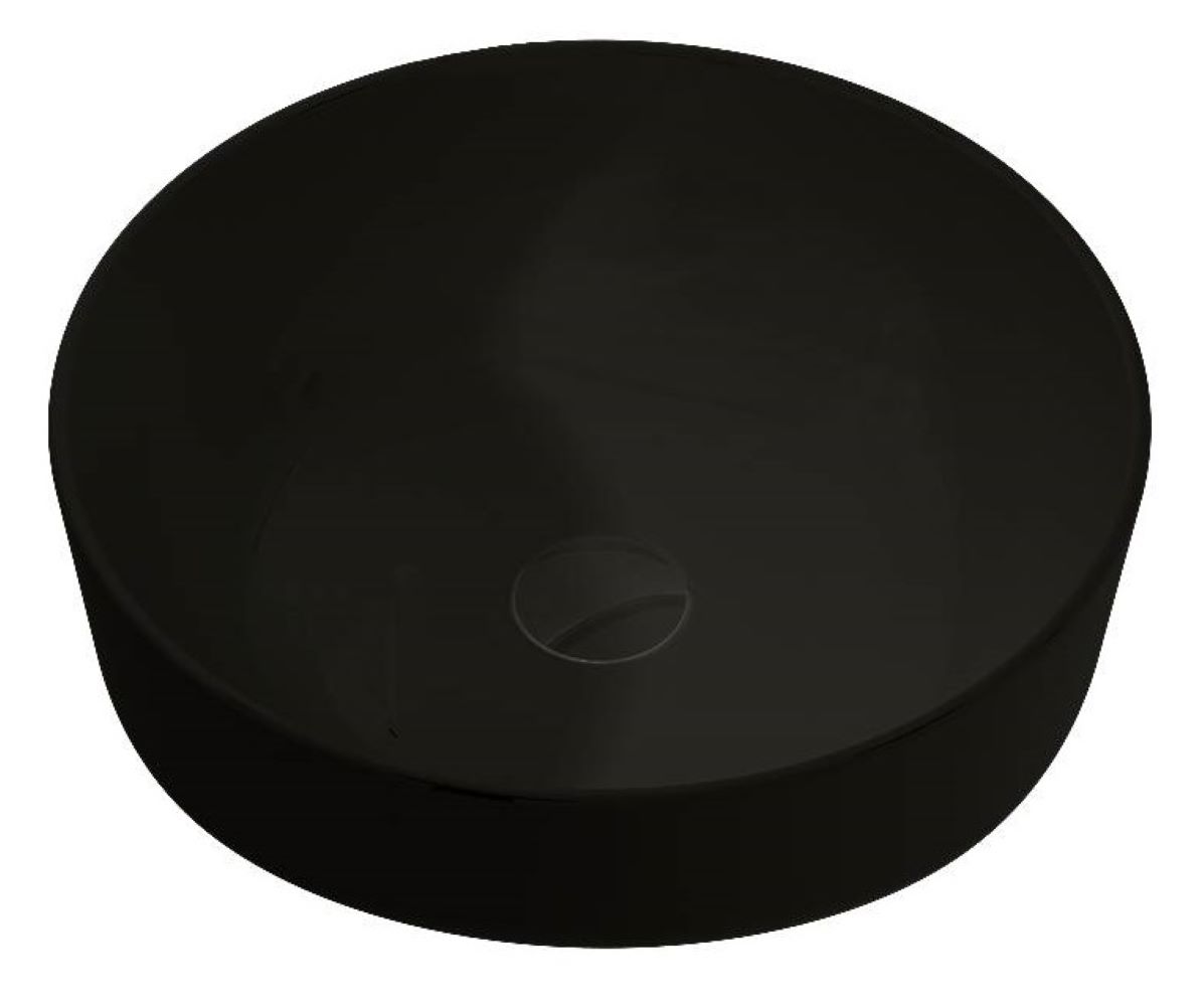 Elita Lorca lavabo 41.5x41.5 cm rotonda da appoggio nero RE040420047160
