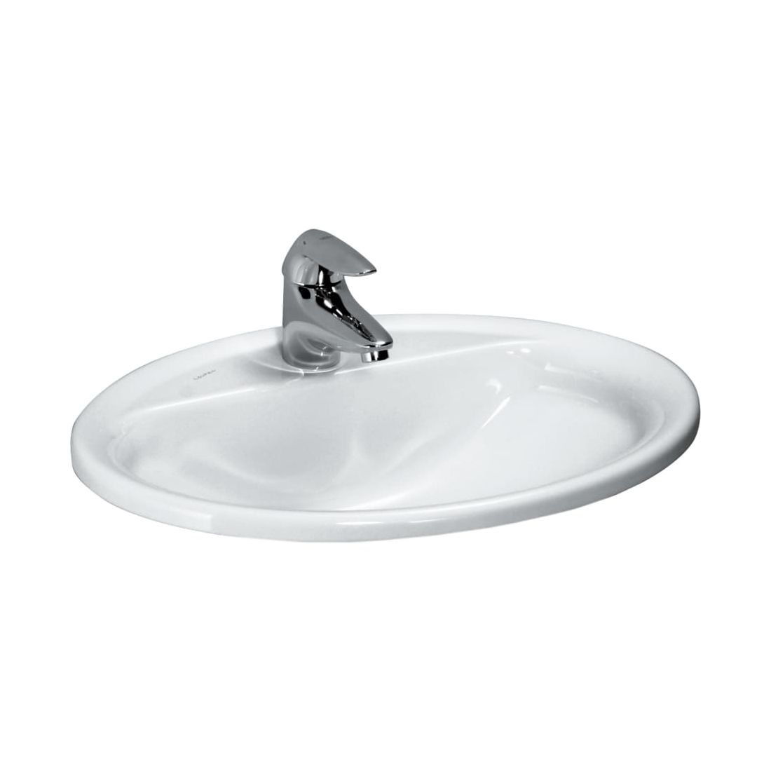 Laufen Pro B lavabo 56x44 cm ovale da incasso bianco lucida H8139510001041