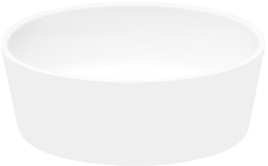 Besco Uniqa lavabo 46x32 cm ovale da appoggio bianco lucida #UMD-U-NB
