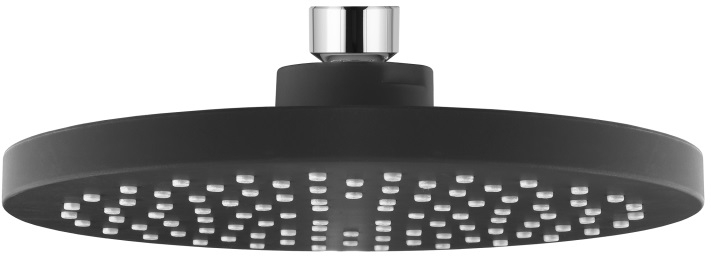 Invena Siros deszczownica okrągła 20 cm czarny mat SC-D1-058