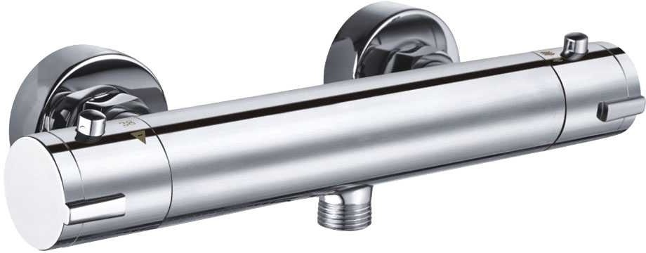 Invena rubinetto per doccia a parete con termostato cromo BT-00-001