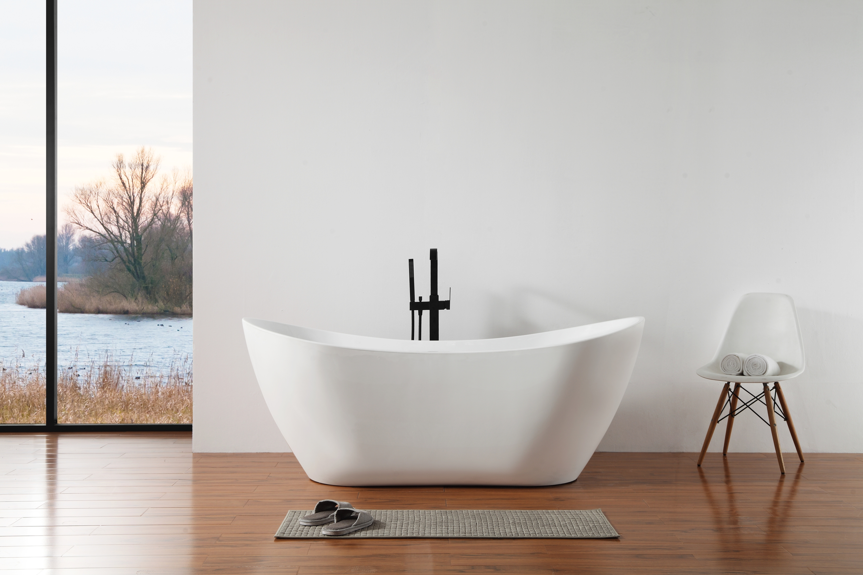 Hagser Clara vasca da bagno freestanding 180x80 cm ovale bianco HGR70000012