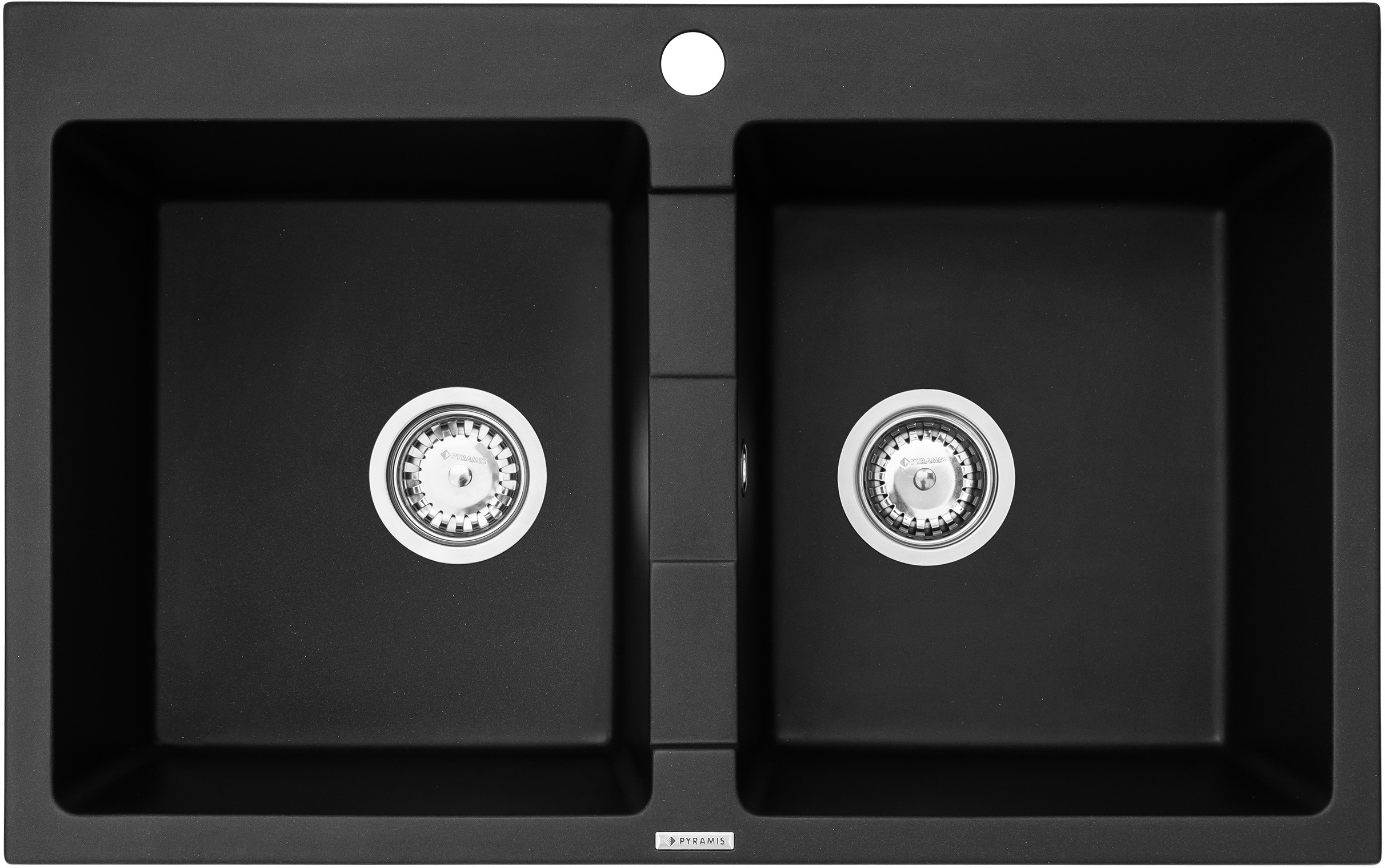 Pyramis Sparta lavello in granito 78x50 cm nero 070053301