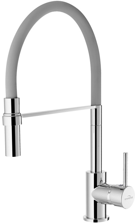 Invena Kameleon rubinetto da cucina verticale cromo-grafite/grigio BZ-29-L05