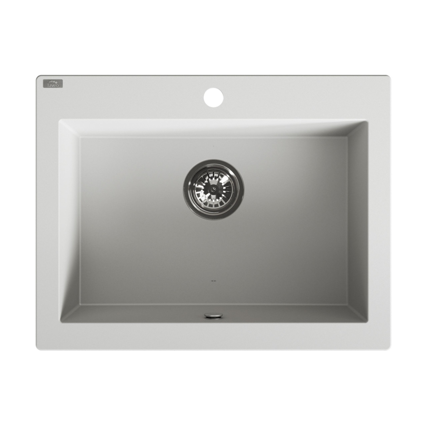 Laveo Komodo lavello in granito 63.5x49 cm bianco SBK 610T