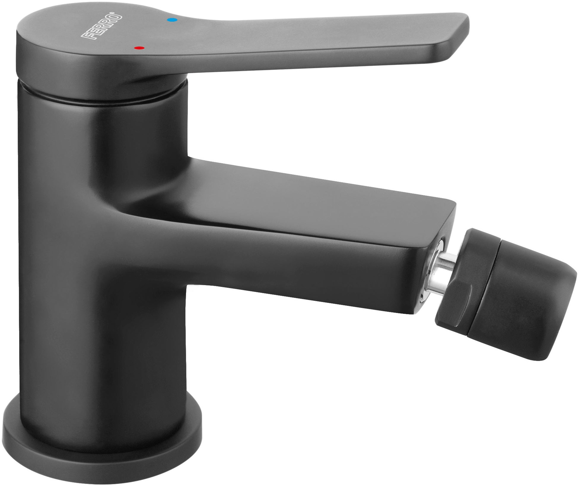 Ferro Stratos Black rubinetto per bidet verticale nero BSC6BL