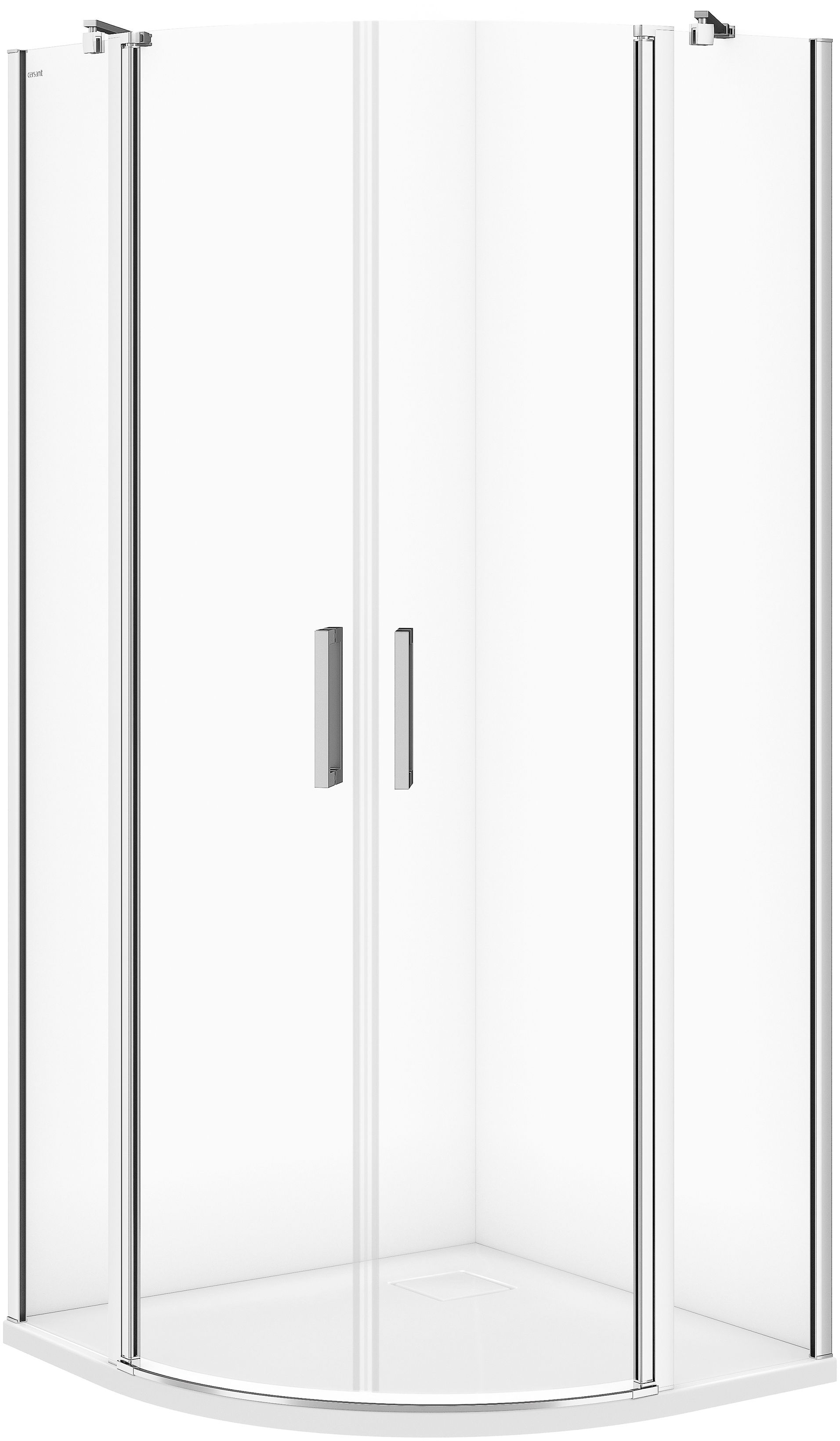 Cersanit Moduo box doccia 90x90 cm semicircolare cromo lucida/vetro trasparente S162-010