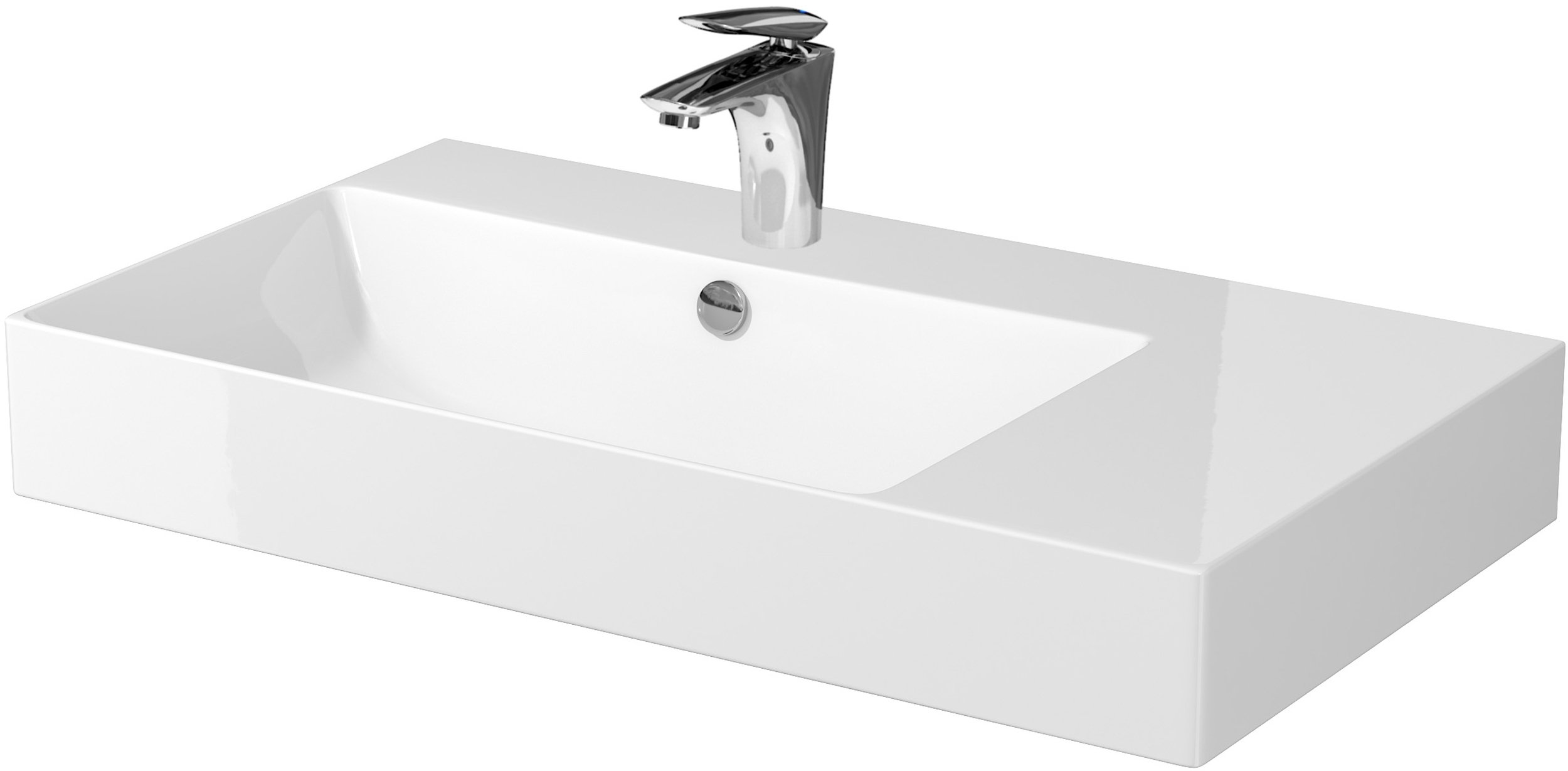 Cersanit Inverto lavabo 80x45 cm rettangolare da appoggio bianco K671-006