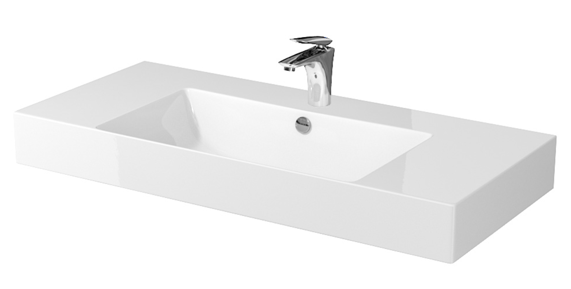 Cersanit Inverto lavabo 100x45 cm rettangolare da mobile-da appoggio bianco K671-007