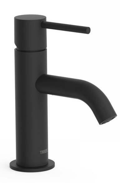 Tres Study Exclusive rubinetto per lavabo verticale nero 26290301NM