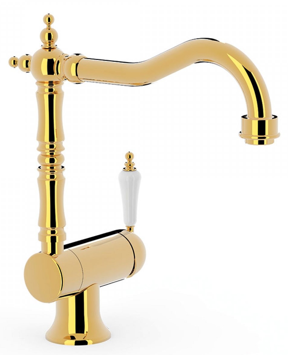 Tres Abatible rubinetto per lavabo verticale oro 242.334.01.OR