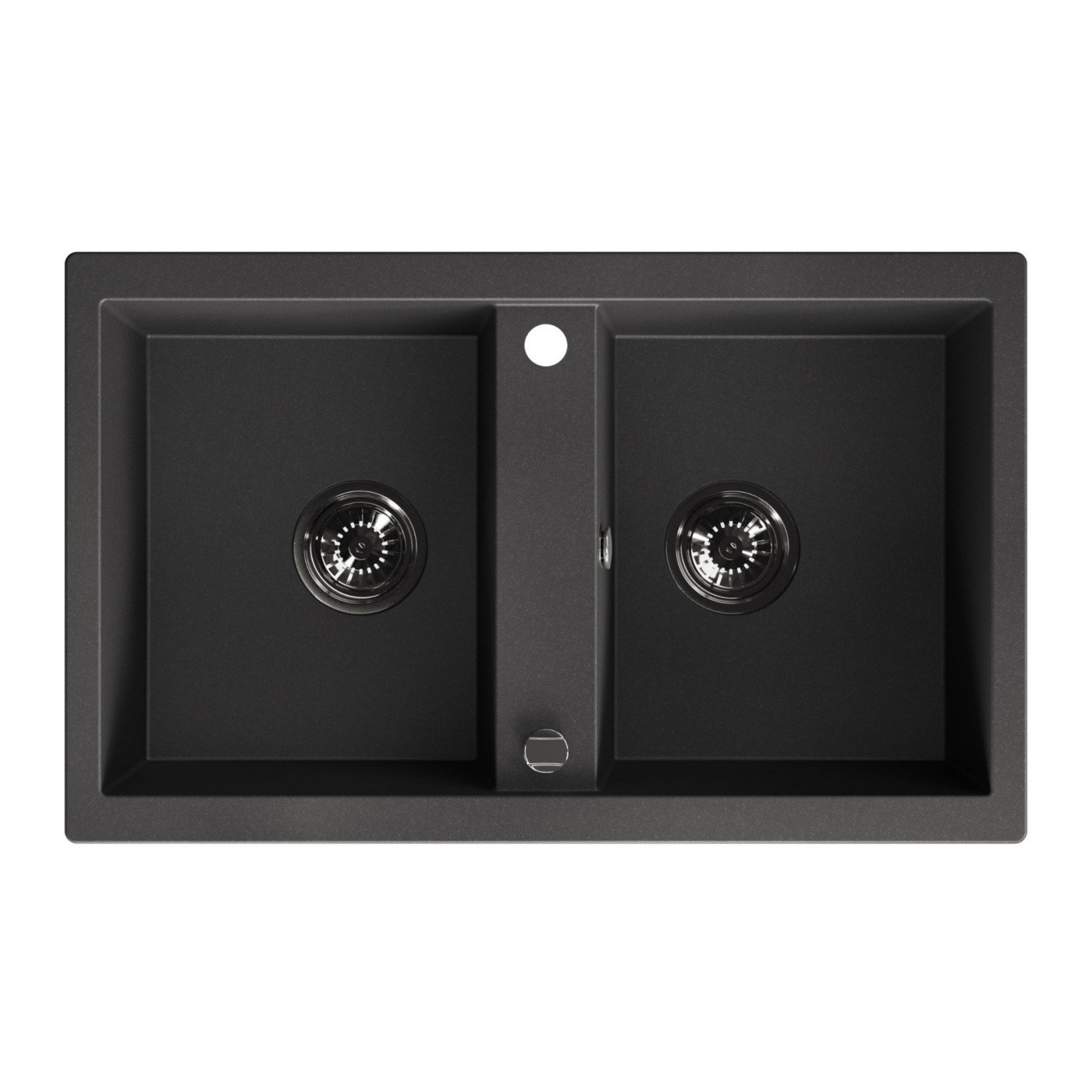 Laveo Barbados lavello in granito 78x48 cm nero SBB720T