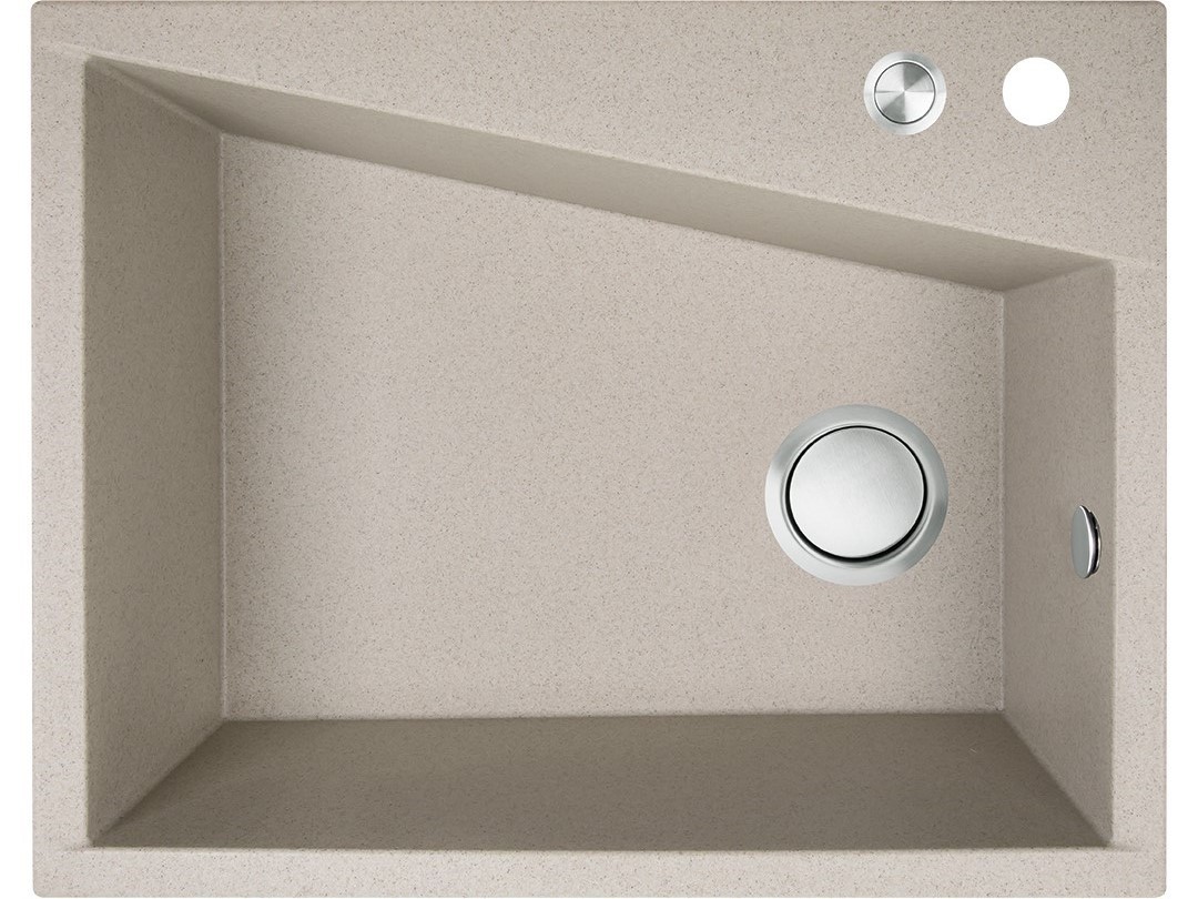 Laveo Grenada lavello in granito 60x48 cm beige SBG410T