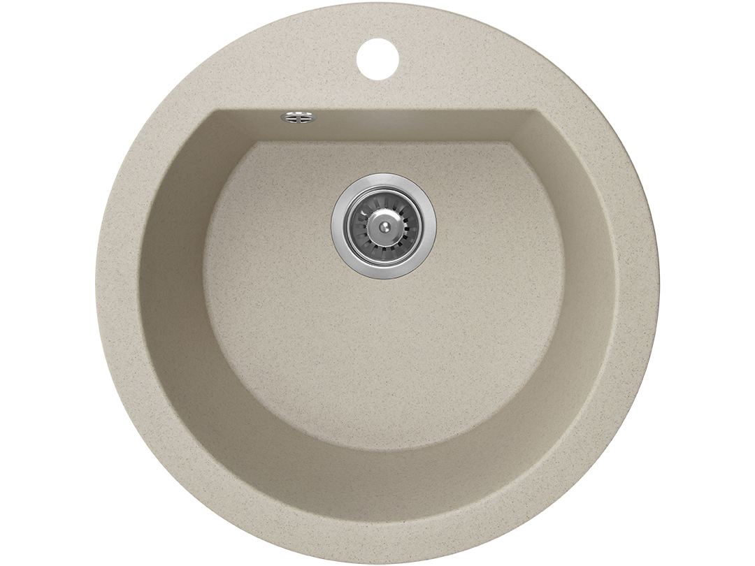 Laveo Dafne lavello in granito 51x51 cm beige SBD480T