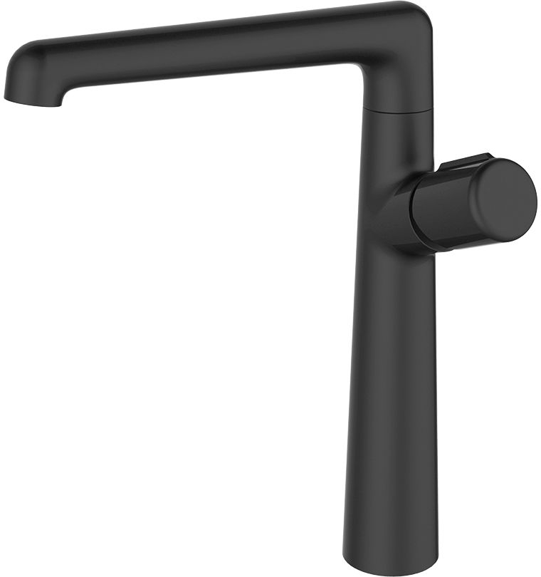 Laveo Pretto rubinetto per lavabo verticale nero BAO725D