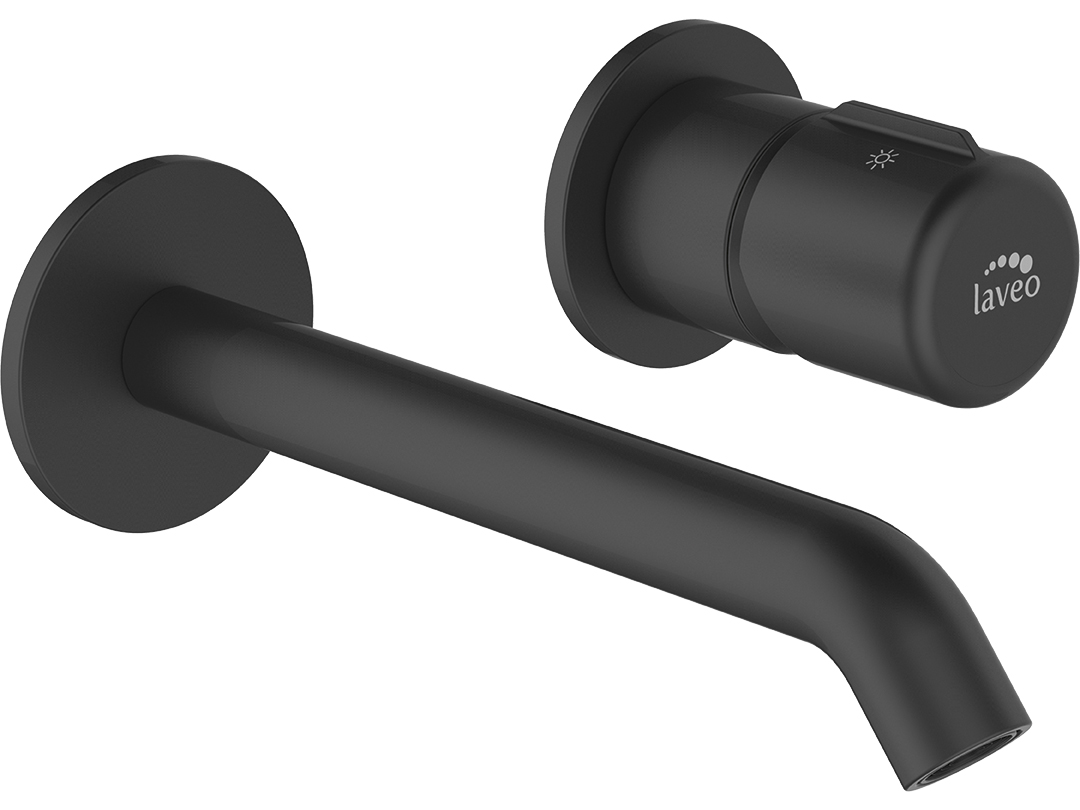 Laveo Pretto rubinetto per lavabo da incasso nero BAO722P