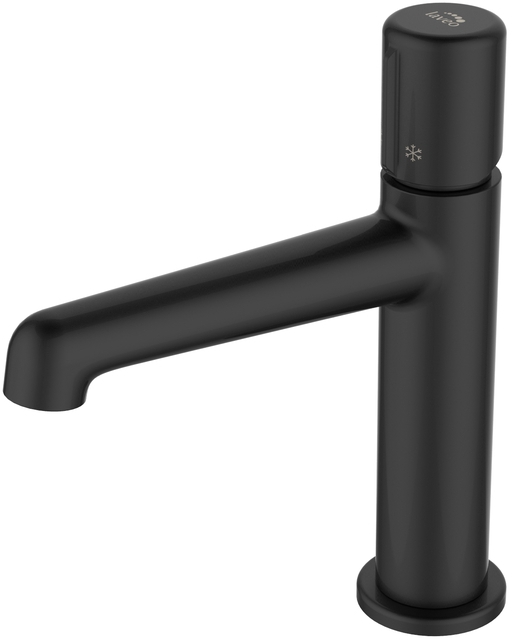 Laveo Pretto rubinetto per lavabo verticale nero BAO722D