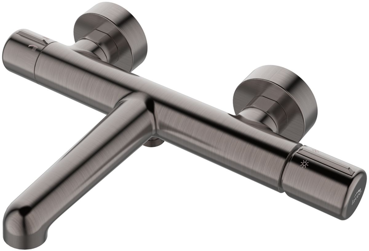 Laveo Pretto rubinetto per vasca e doccia a parete grafite BAO910D