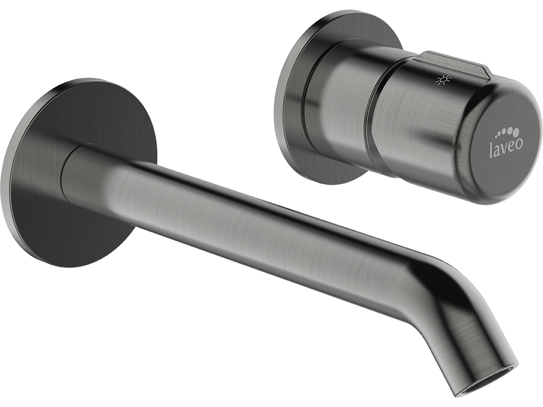 Laveo Pretto rubinetto per lavabo da incasso grafite BAO922P