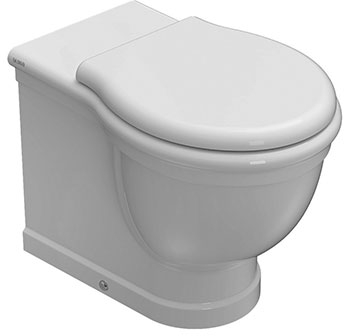 Globo Paestum vaso wc a terra bianco PA025.BI