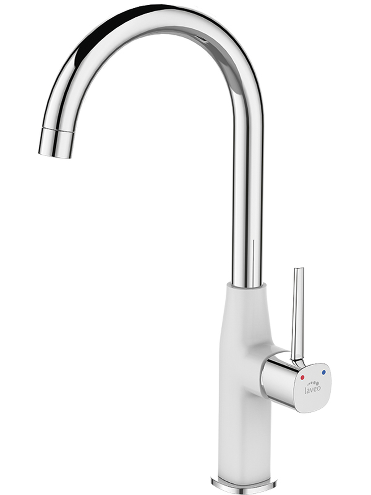 Laveo Pola rubinetto da cucina verticale bianco BAP668D