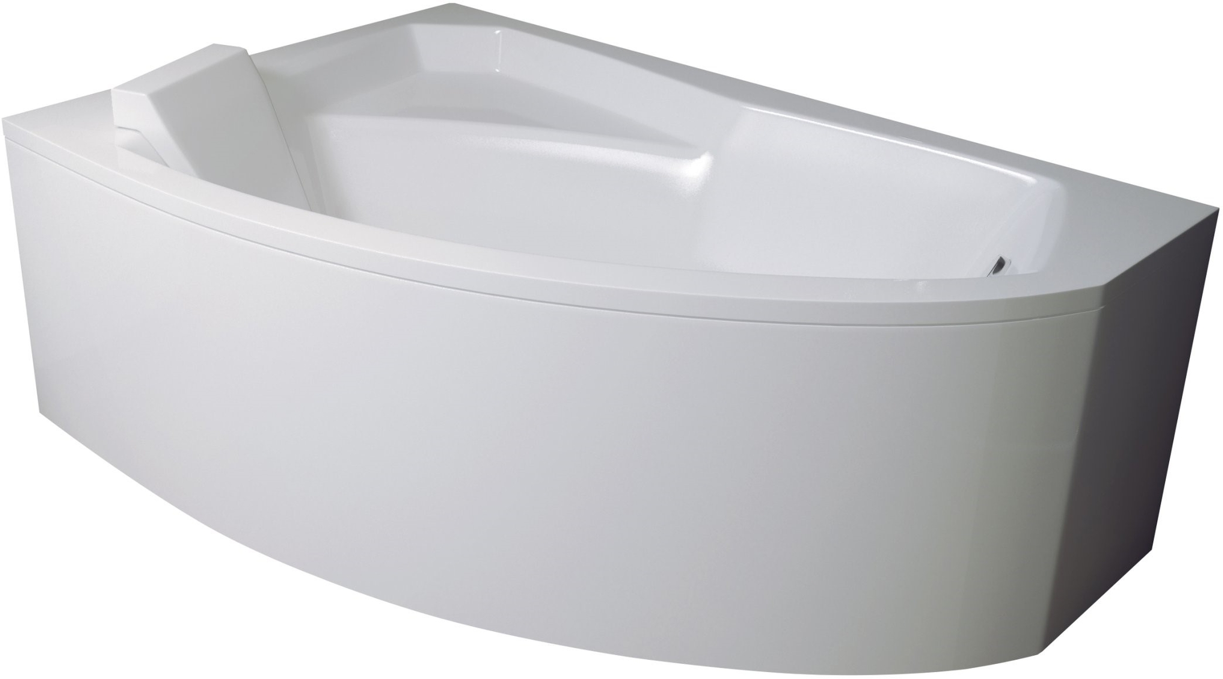 Set vasca da bagno angolare Besco Rima #WAR-130-NL, rivestimento per vasca da bagno Besco Rima OAR-130-NS