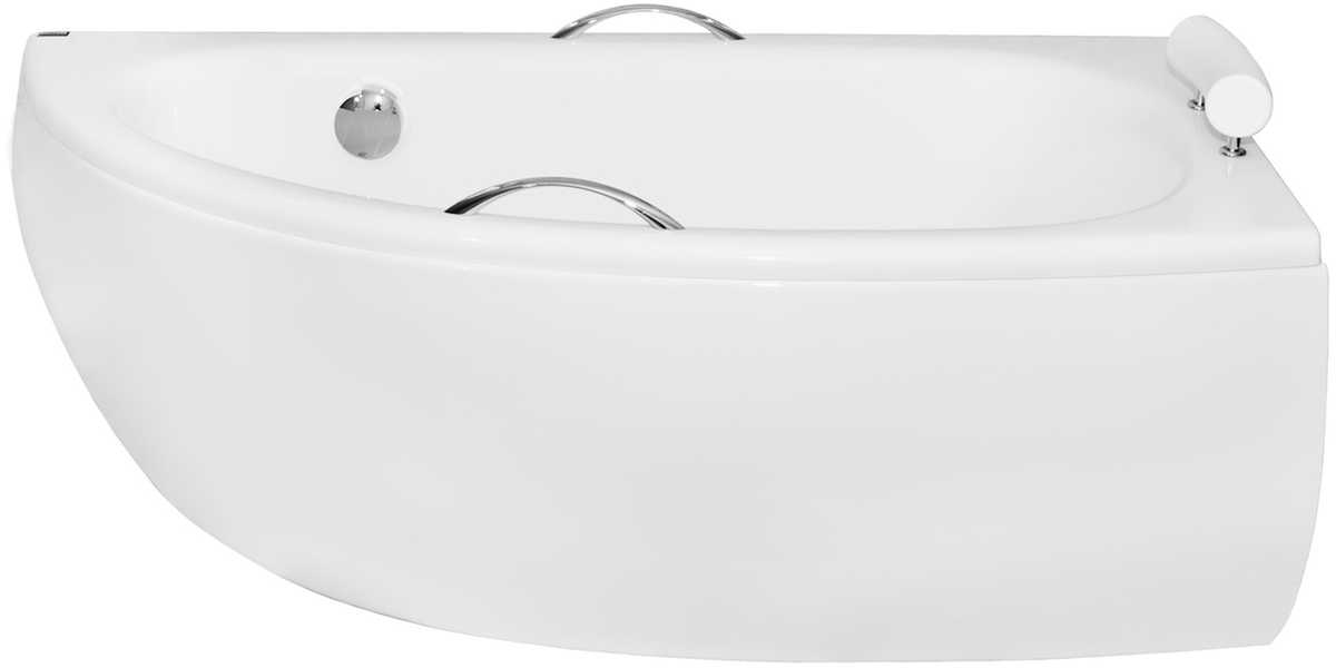 Set vasca da bagno angolare Besco Milena #WAM-150-NP, rivestimento per vasca da bagno Besco Milena OAM-150-NP