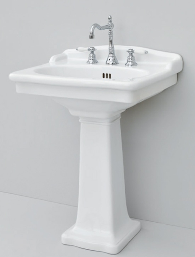 Art Ceram Hermitage lavabo 68x55 cm rettangolare a parete bianco HEL00201;00