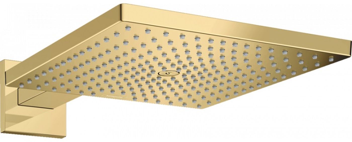 Hansgrohe Raindance soffione doccia con braccio 30x30 cm quadrata oro 26238990
