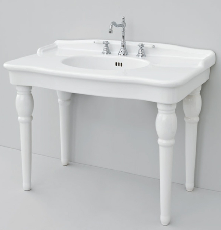 Art Ceram Hermitage lavabo 112x63 cm rettangolare a parete bianco HEL00401;00