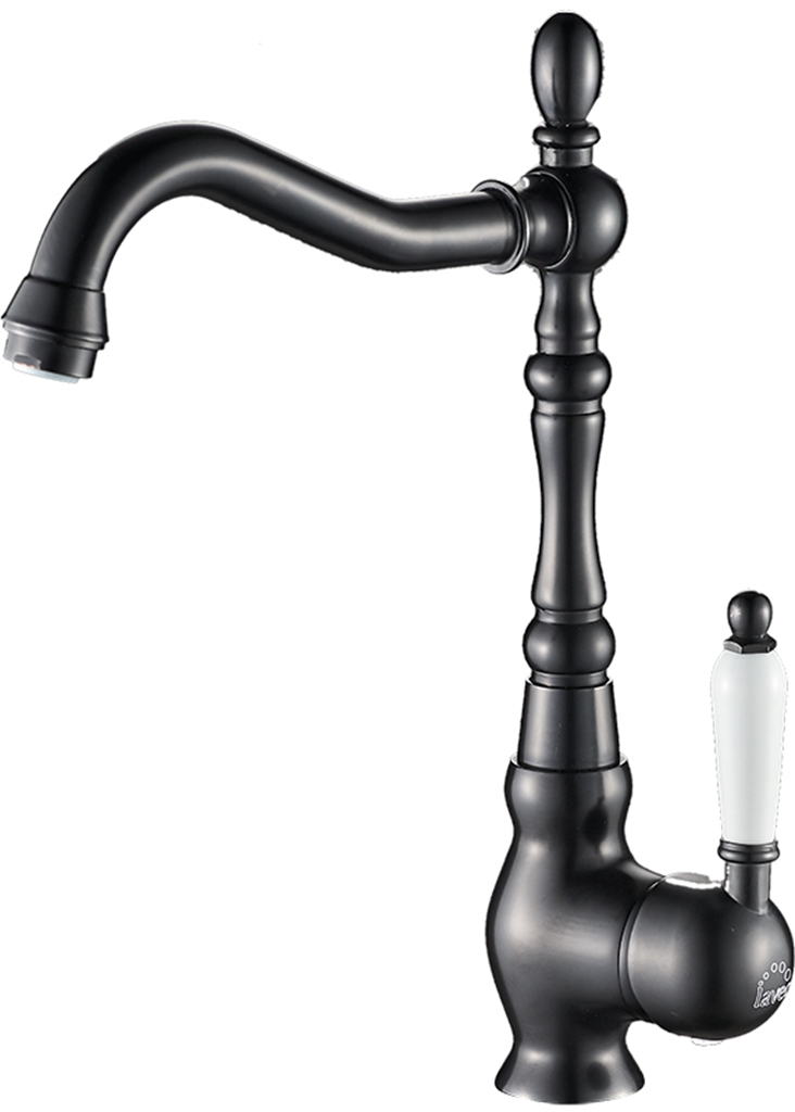 Laveo Evora rubinetto da cucina verticale nero BAE765D