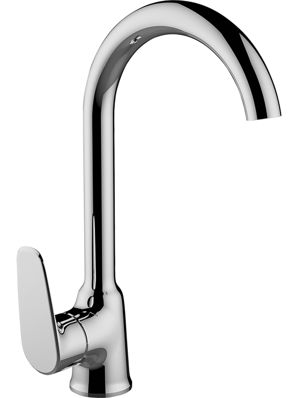 Laveo Rondo rubinetto da cucina verticale cromo BLX068D