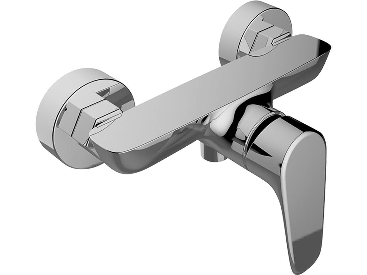 Laveo Rondo rubinetto per doccia a parete cromo BLX040D