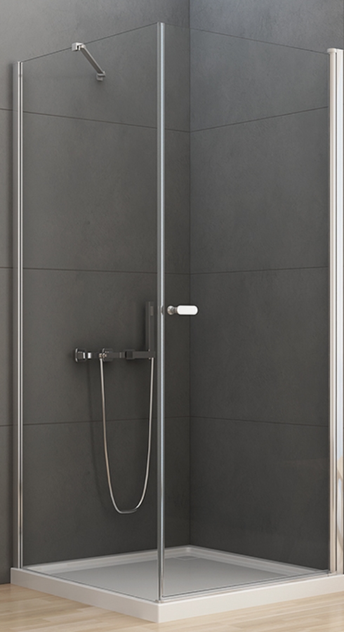 New Trendy New Soleo box doccia 90x80 cm rettangolare cromo lucida/vetro trasparente D-0141A/D-0087B