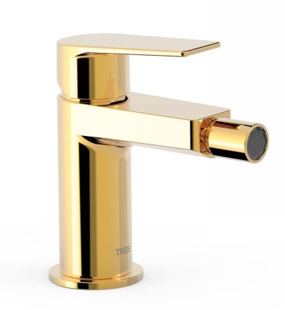 Tres Project rubinetto per bidet verticale oro 211.120.01.OR
