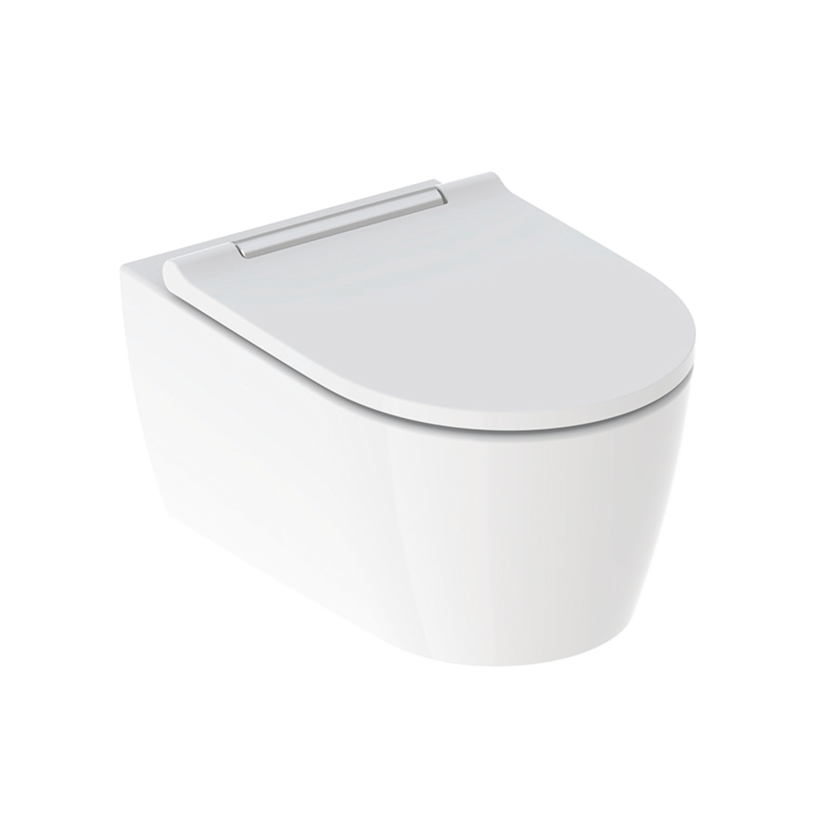 Geberit One vaso wc con copriwater a discesa lenta sospeso senza brida con scarico a vortice bianco 500.202.01.1