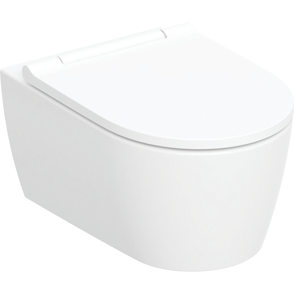 Geberit One vaso wc con copriwater a discesa lenta sospeso senza brida con scarico a vortice bianco lucida 500.201.01.1