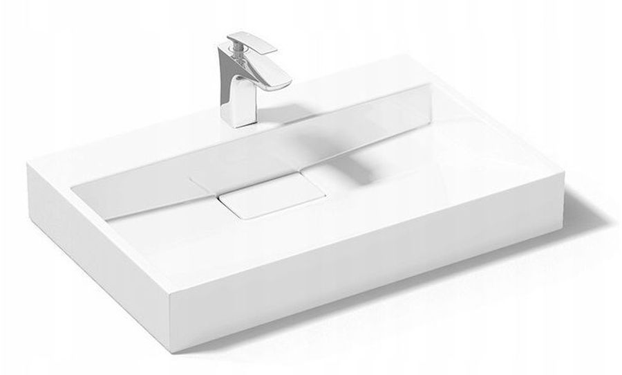 Rea Goya lavabo 60x37 cm rettangolare da appoggio bianco REA-U8901