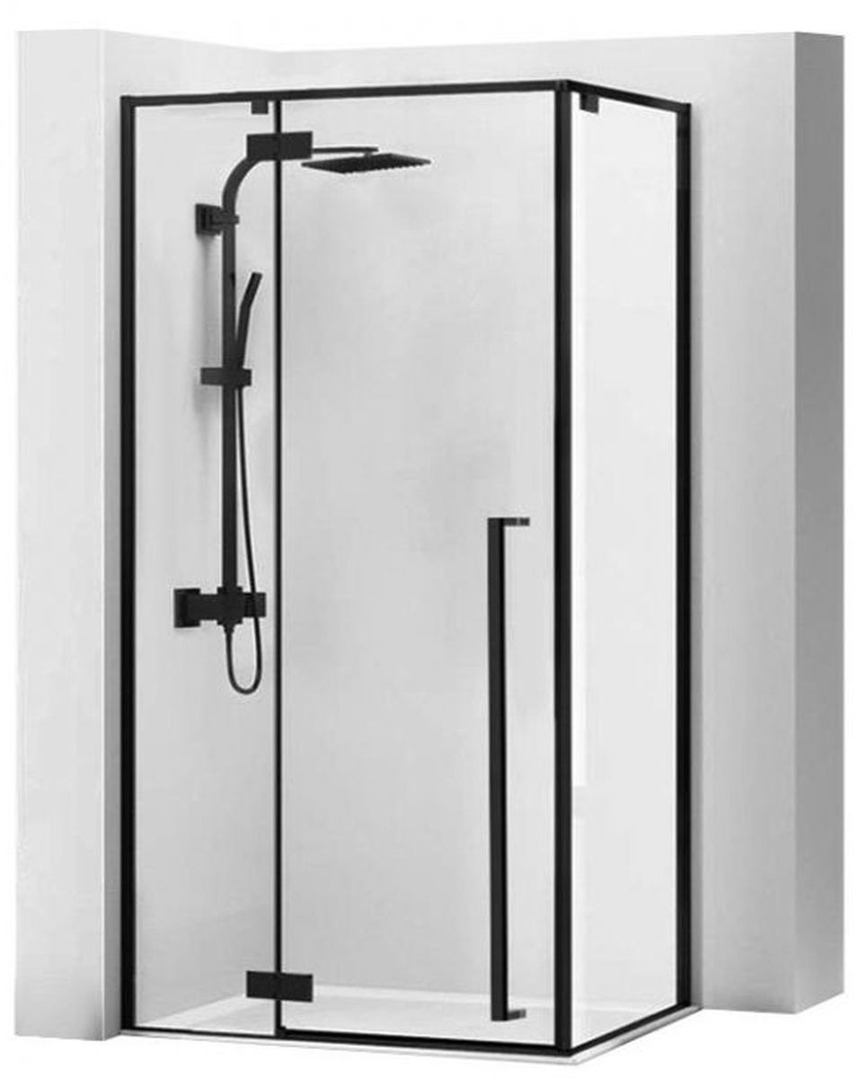 Rea Fargo box doccia 100x80 cm rettangolare nero semiopaca/vetro trasparente REA-K6950