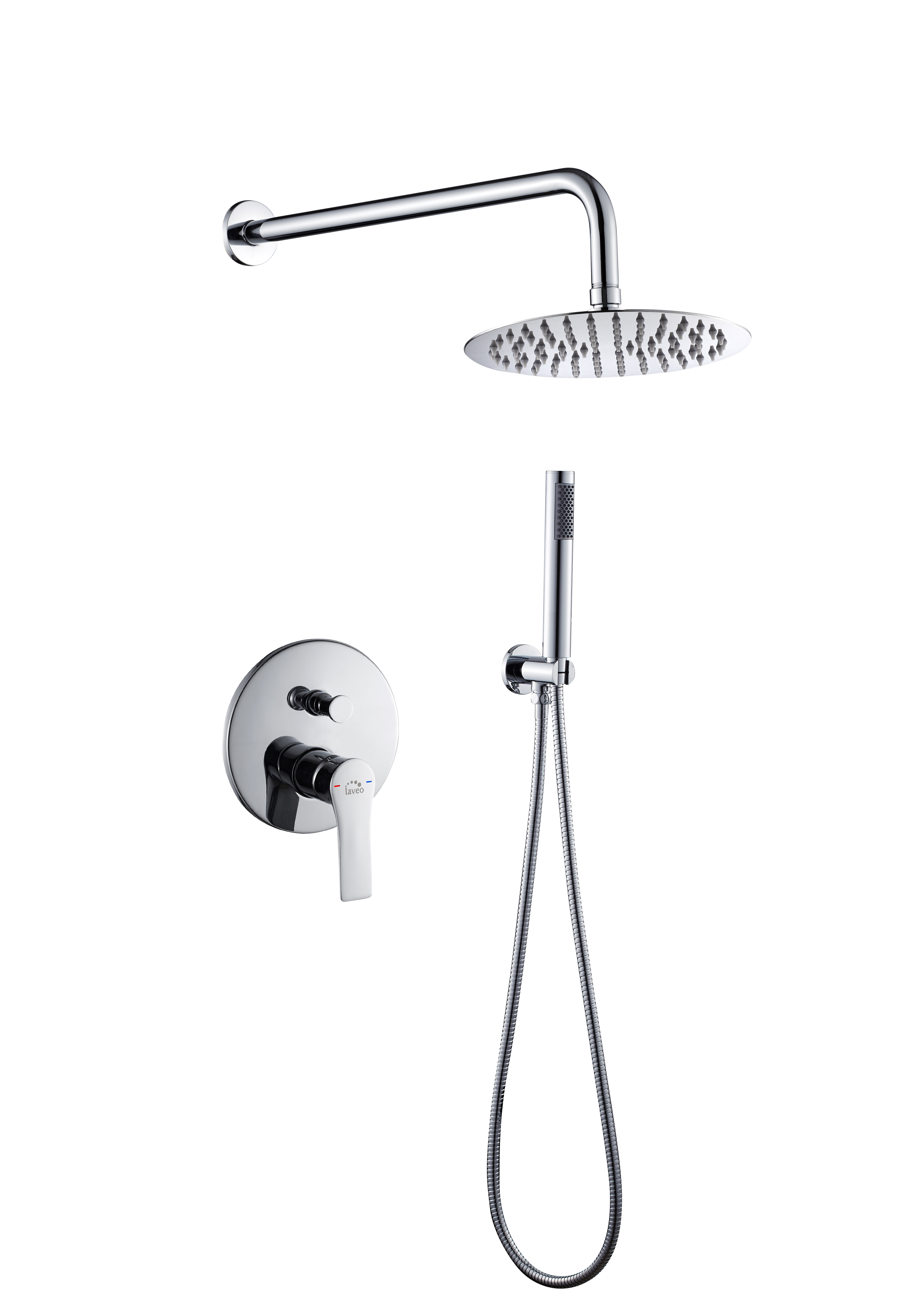 Laveo Raila set doccia da incasso con soffione cromo BLL001P