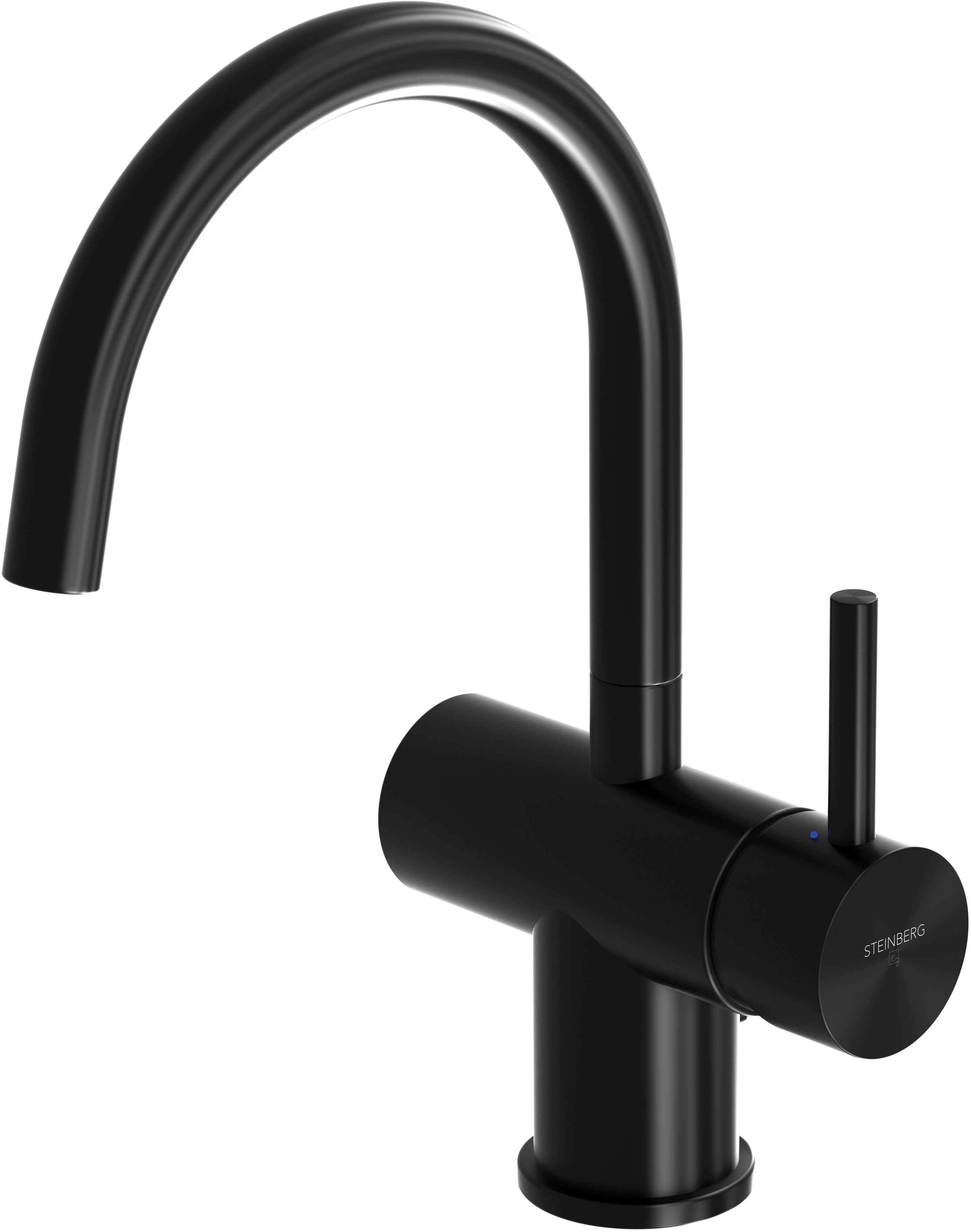 Steinberg 100 rubinetto per lavabo verticale nero 1001500S