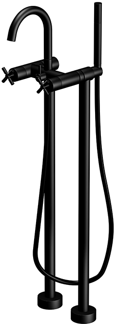 Steinberg 250 rubinetto per vasca e doccia a terra nero 2501162S