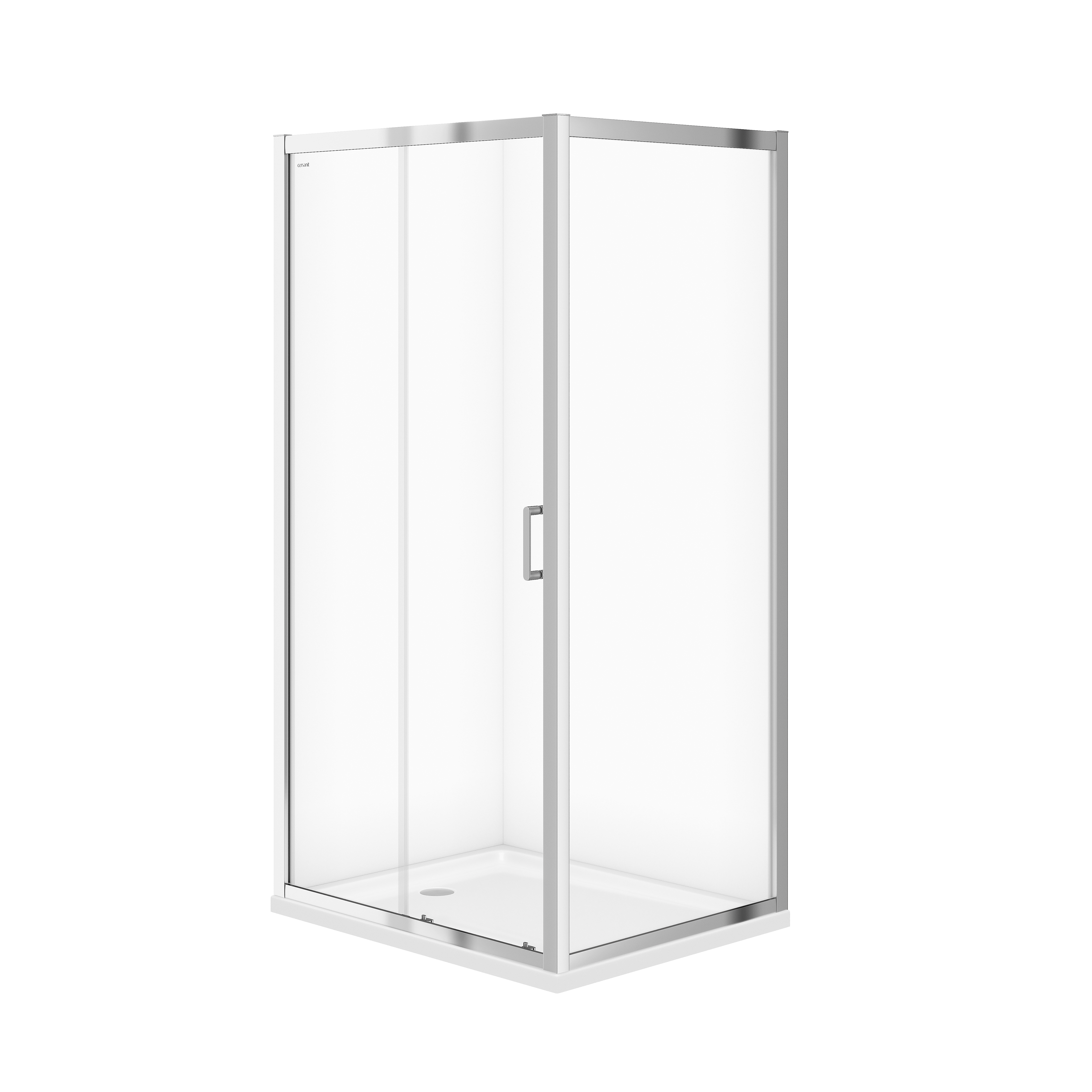 Cersanit Arteco box doccia 100x80 cm rettangolare cromo lucida/vetro trasparente S157-011