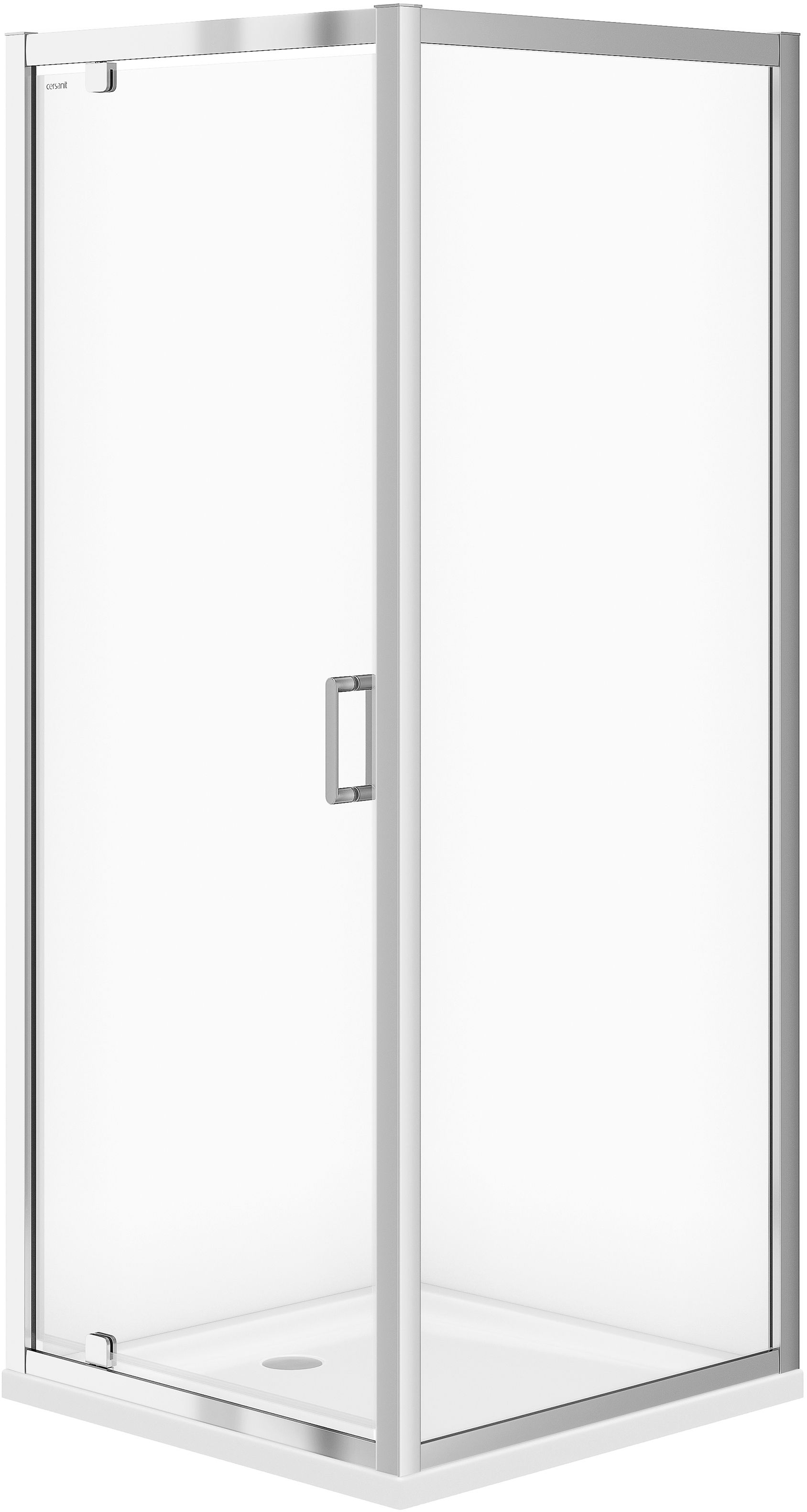 Cersanit Arteco box doccia con piatto doccia 80x80 cm quadrato cromo lucida/vetro trasparente S601-115