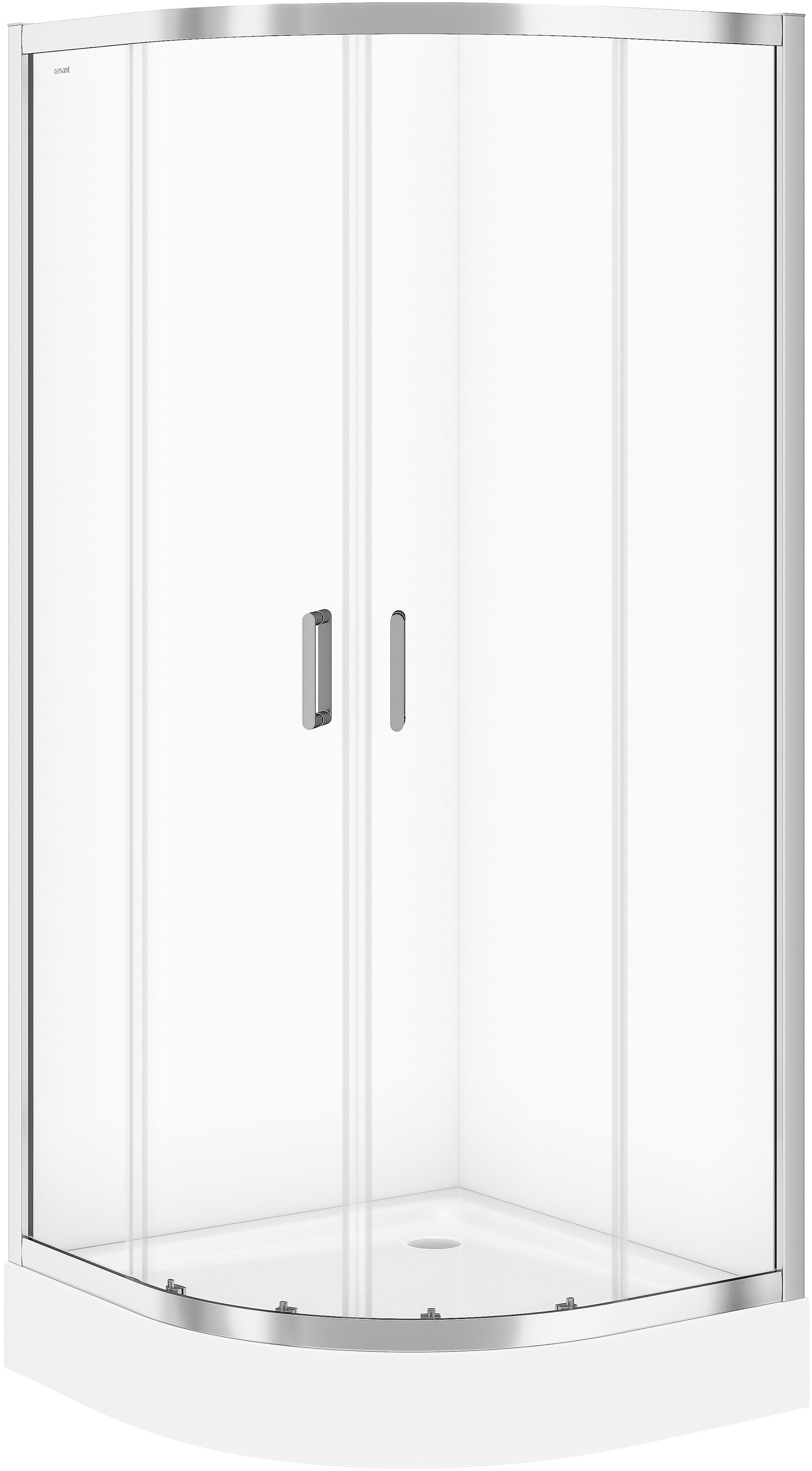 Cersanit Arteco box doccia 90x90 cm semicircolare cromo lucida/vetro trasparente S157-002