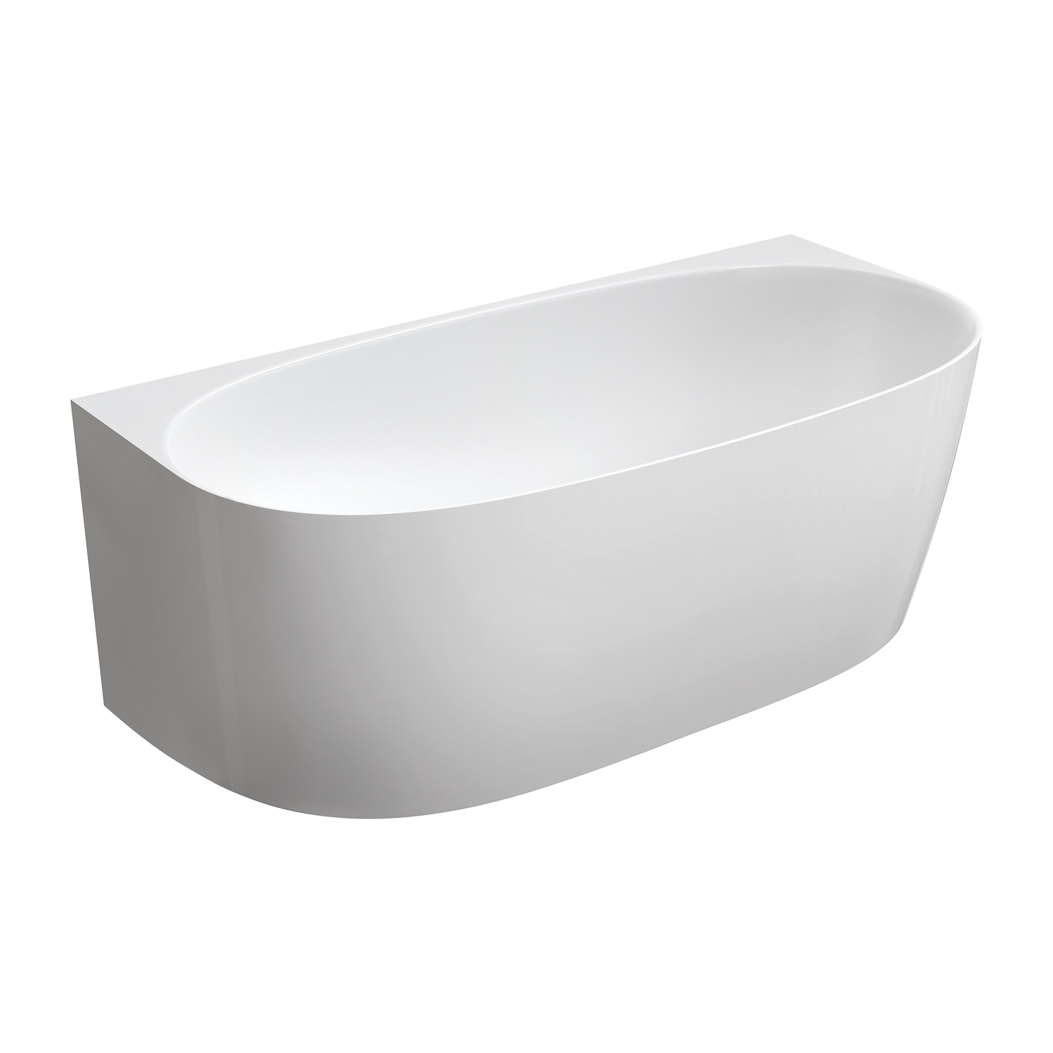 Omnires Valencia M+ vasca da bagno a parete 158x77 cm ovale bianco VALENCIASWPBP