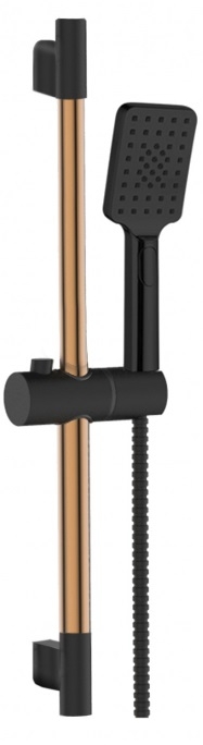 Invena Midnight set doccia a parete nero AU-35-014