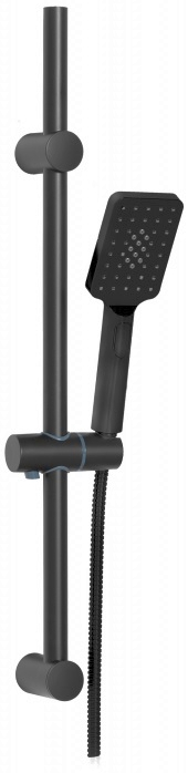 Invena Nyks set doccia a parete nero AU-32-Z04
