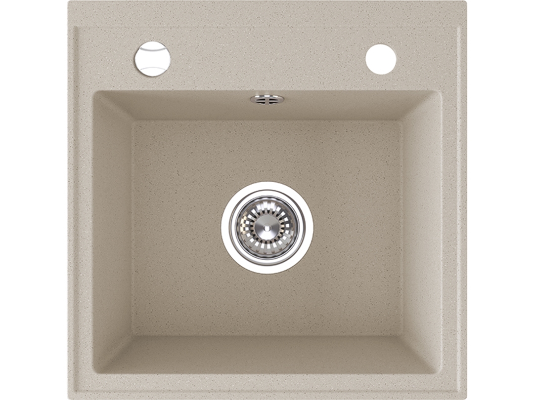 Laveo Trzynastka lavello in granito 44x44 cm beige SBP410T